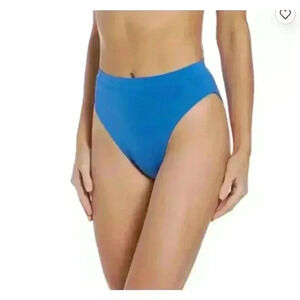 Nike Womens Blue High Waisted Swim Bottoms, Medium